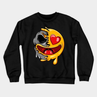 Heart Eye Zombie Emoji Crewneck Sweatshirt